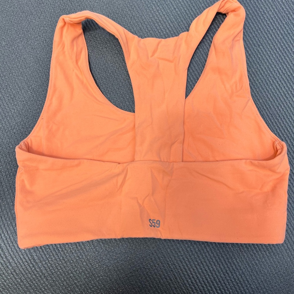 Splits59 Orange Halter Sports Bra